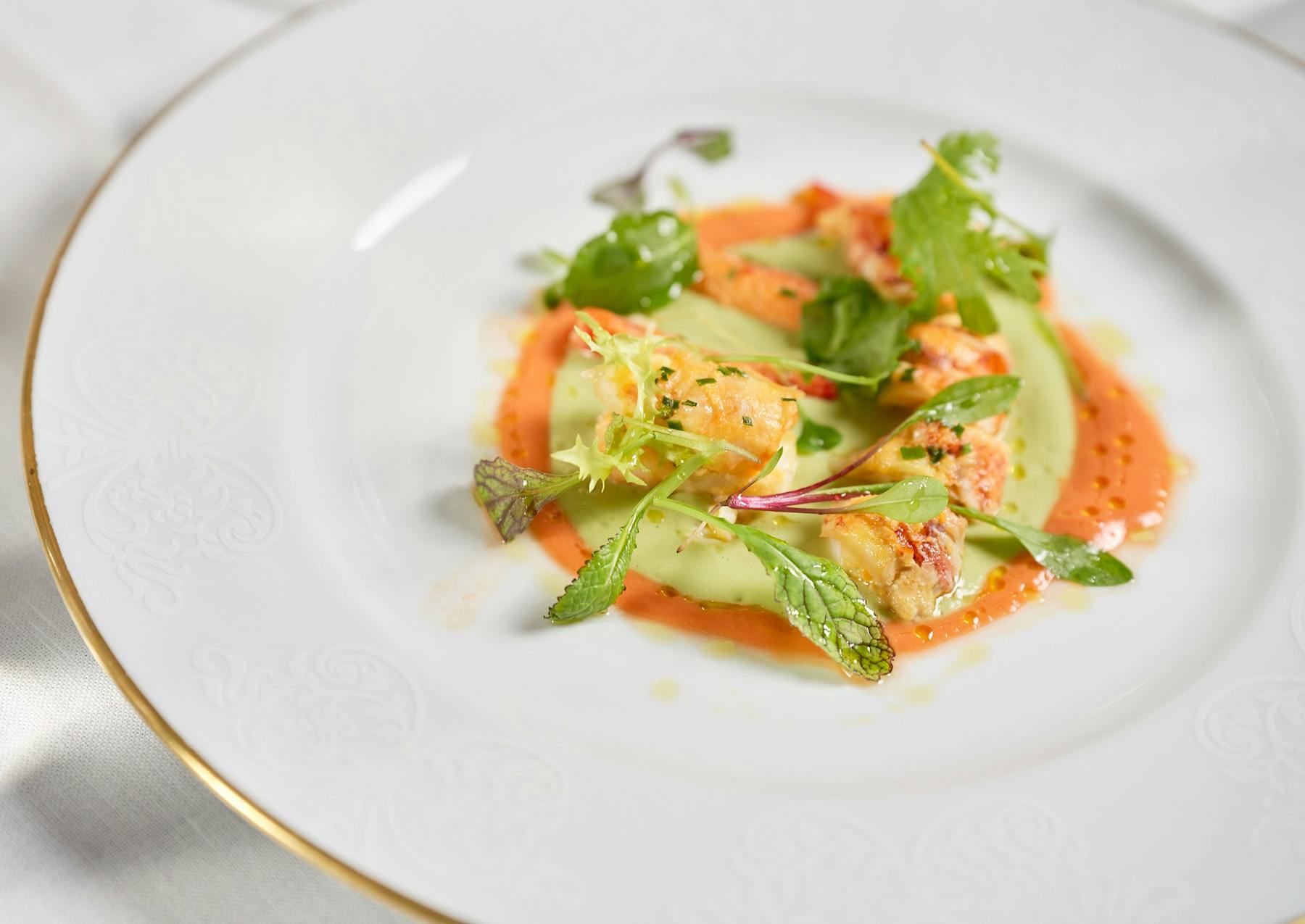 a plate of food on a table