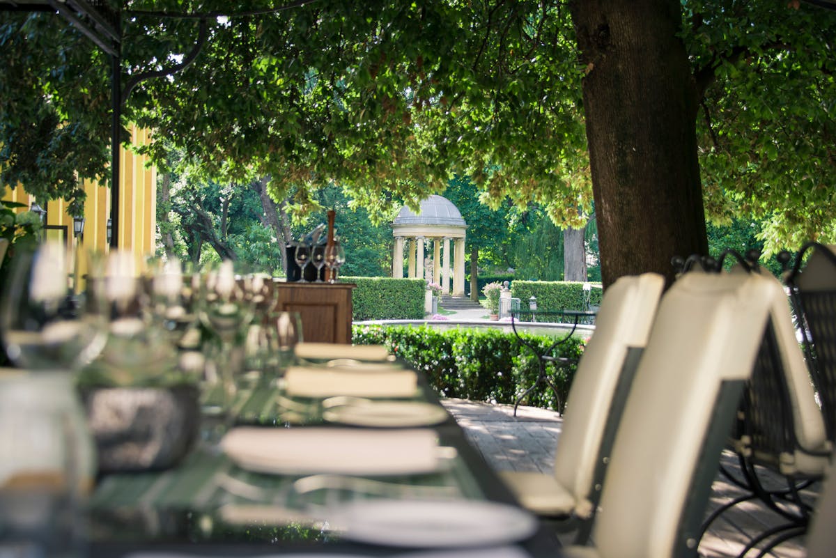 a bench in a park