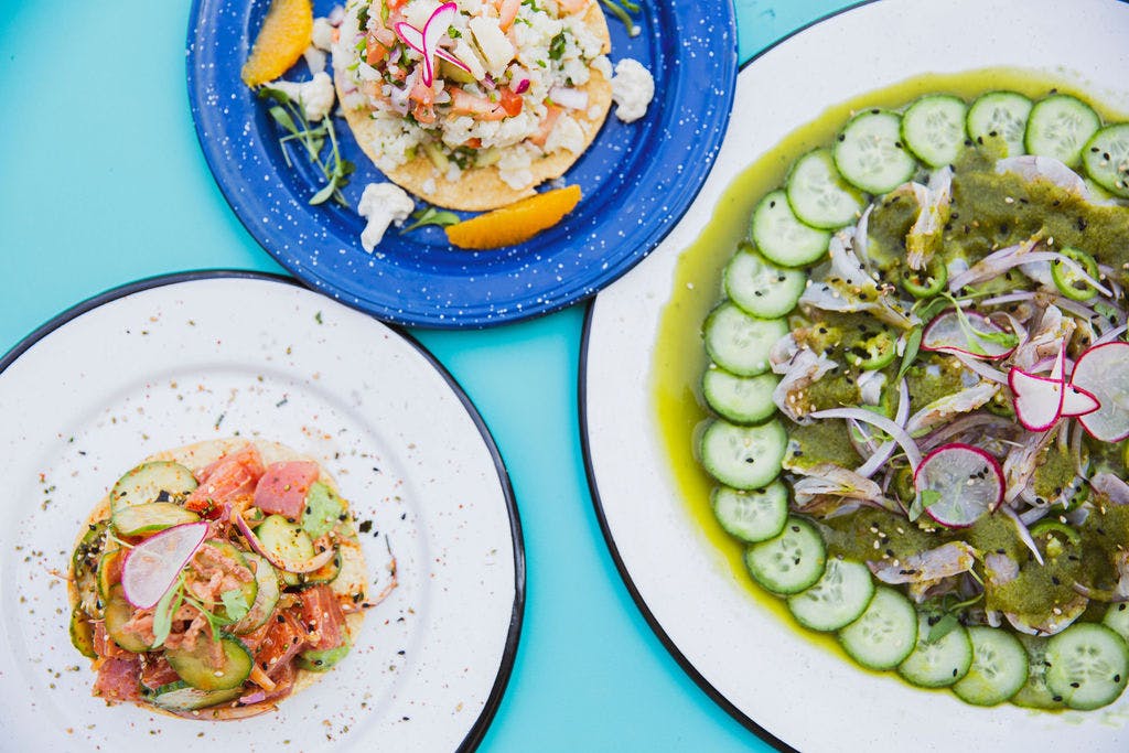 plates of seafood