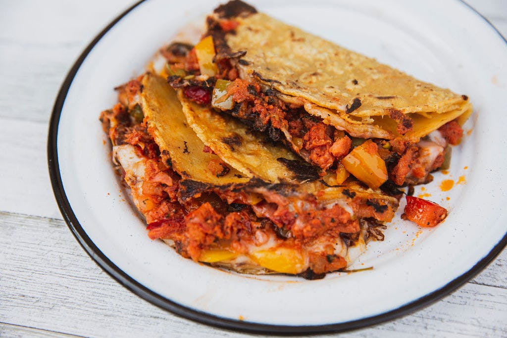 a plate of tacos