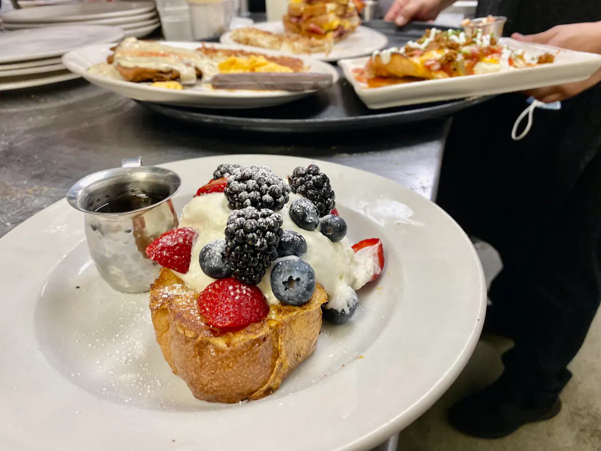 a dessert on a plate