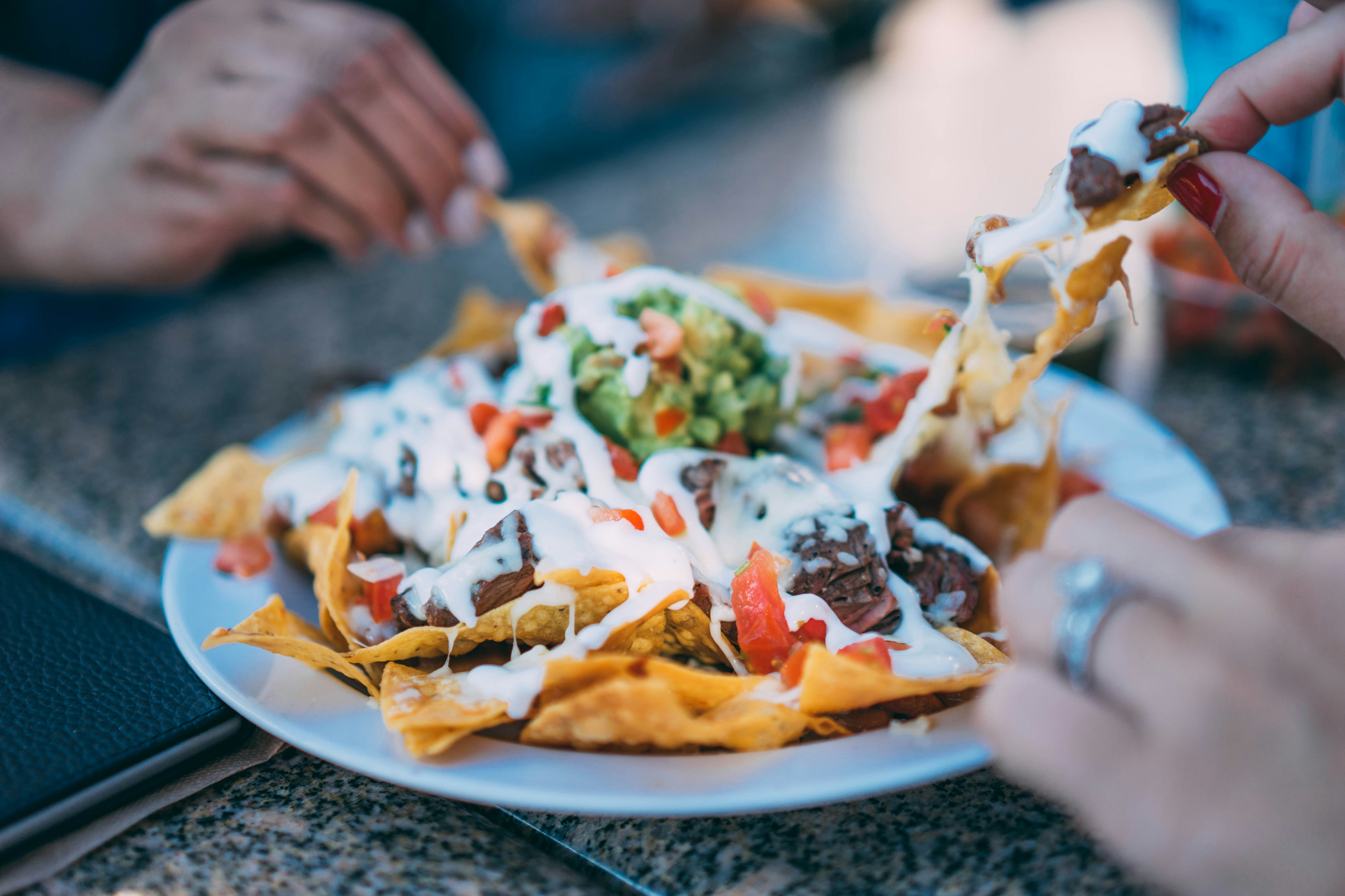 a plate of food on a table