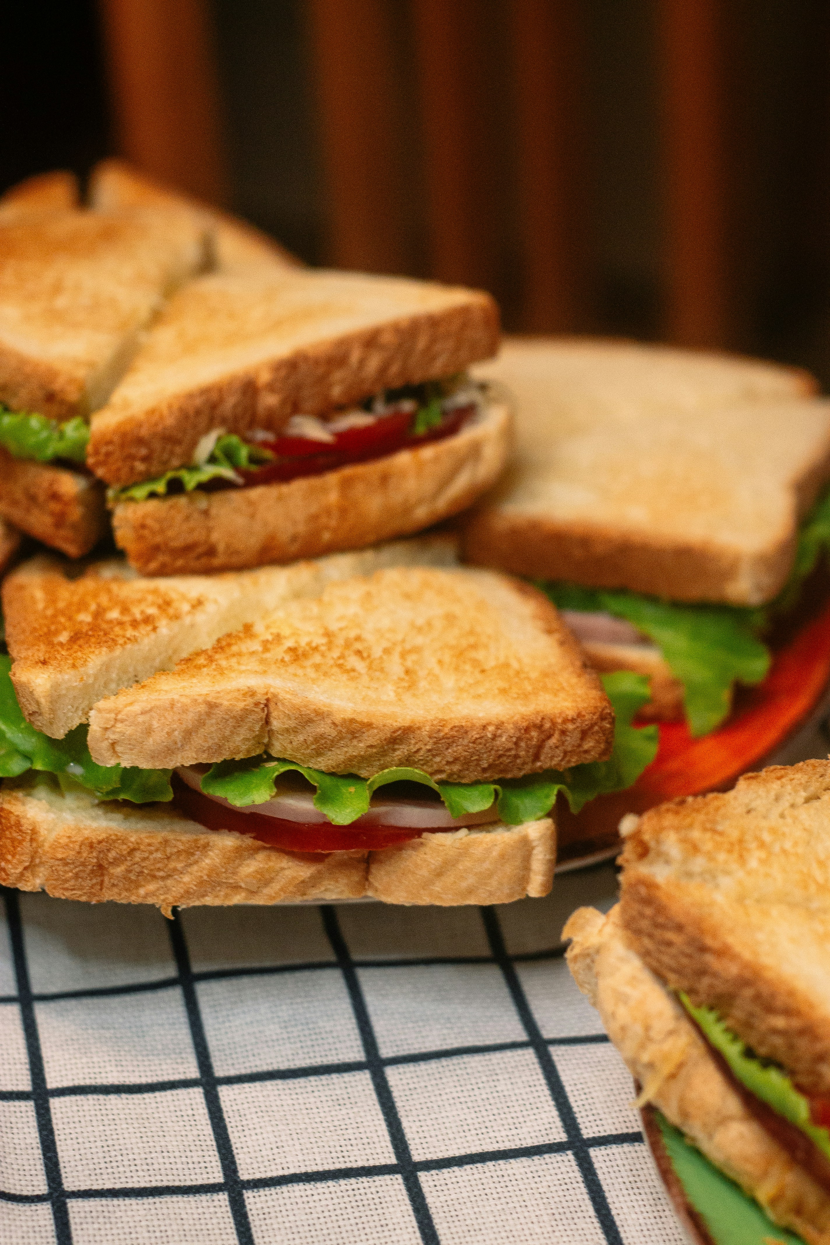 a sandwich cut in half on a plate