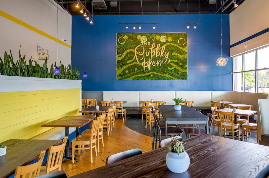 Under the Bubbly Wall Bubbly Hen Brunch Restaurant in Montgomery, AL