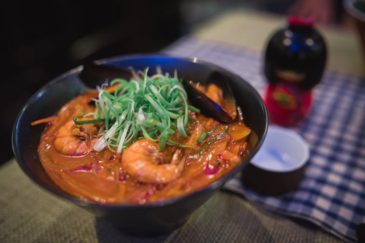 a bowl of food on a plate