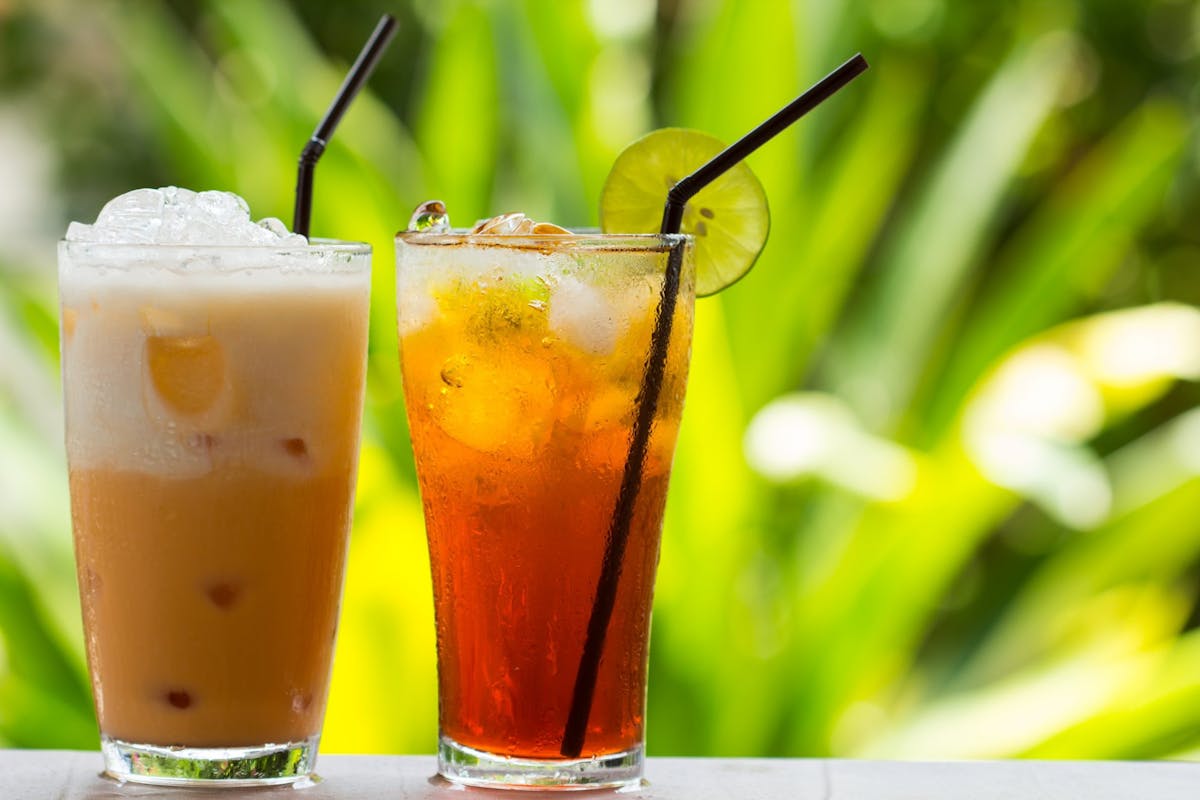 a close up of a drink