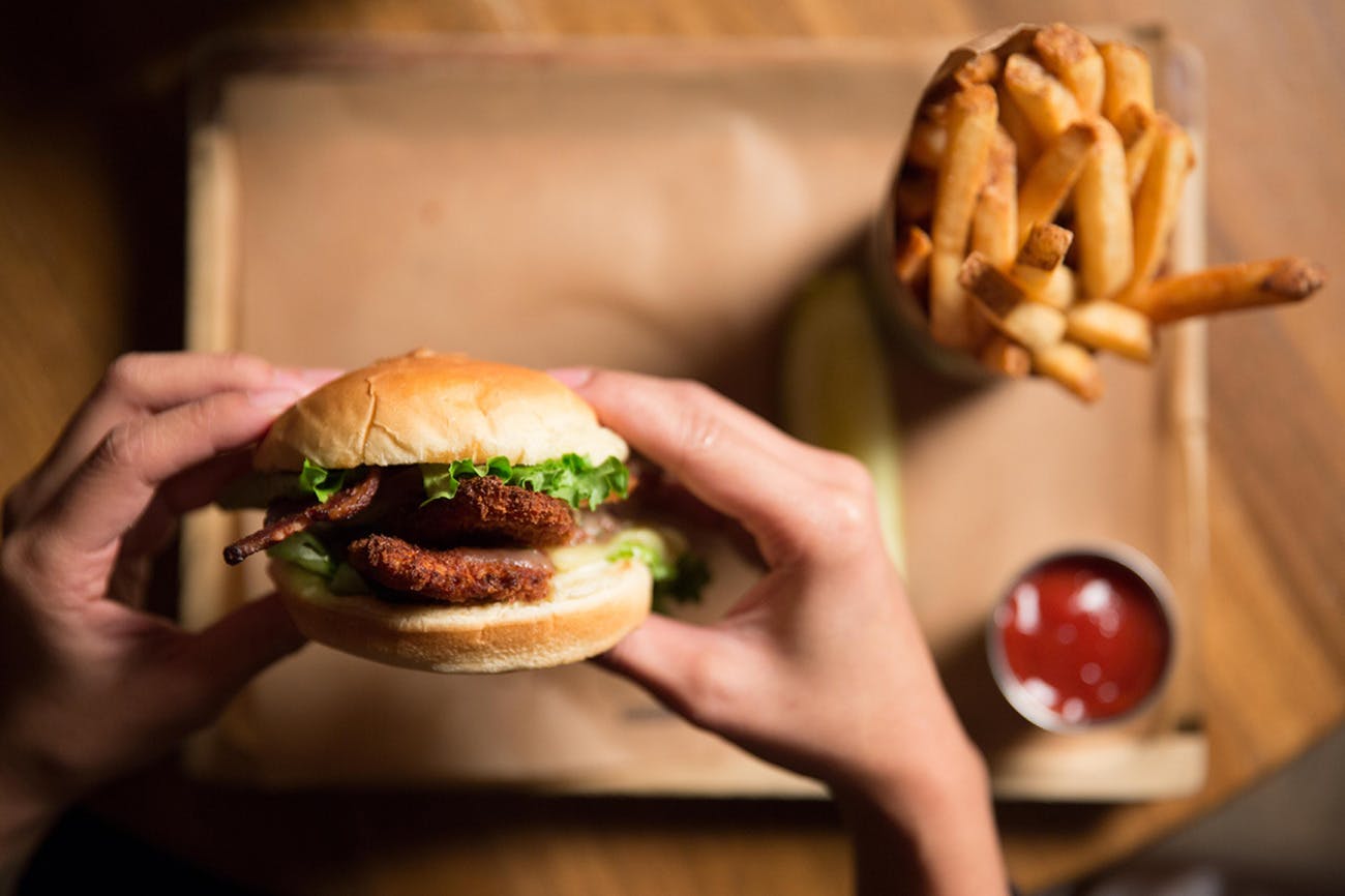 a burger