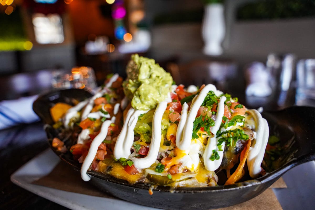 a plate of food on a table
