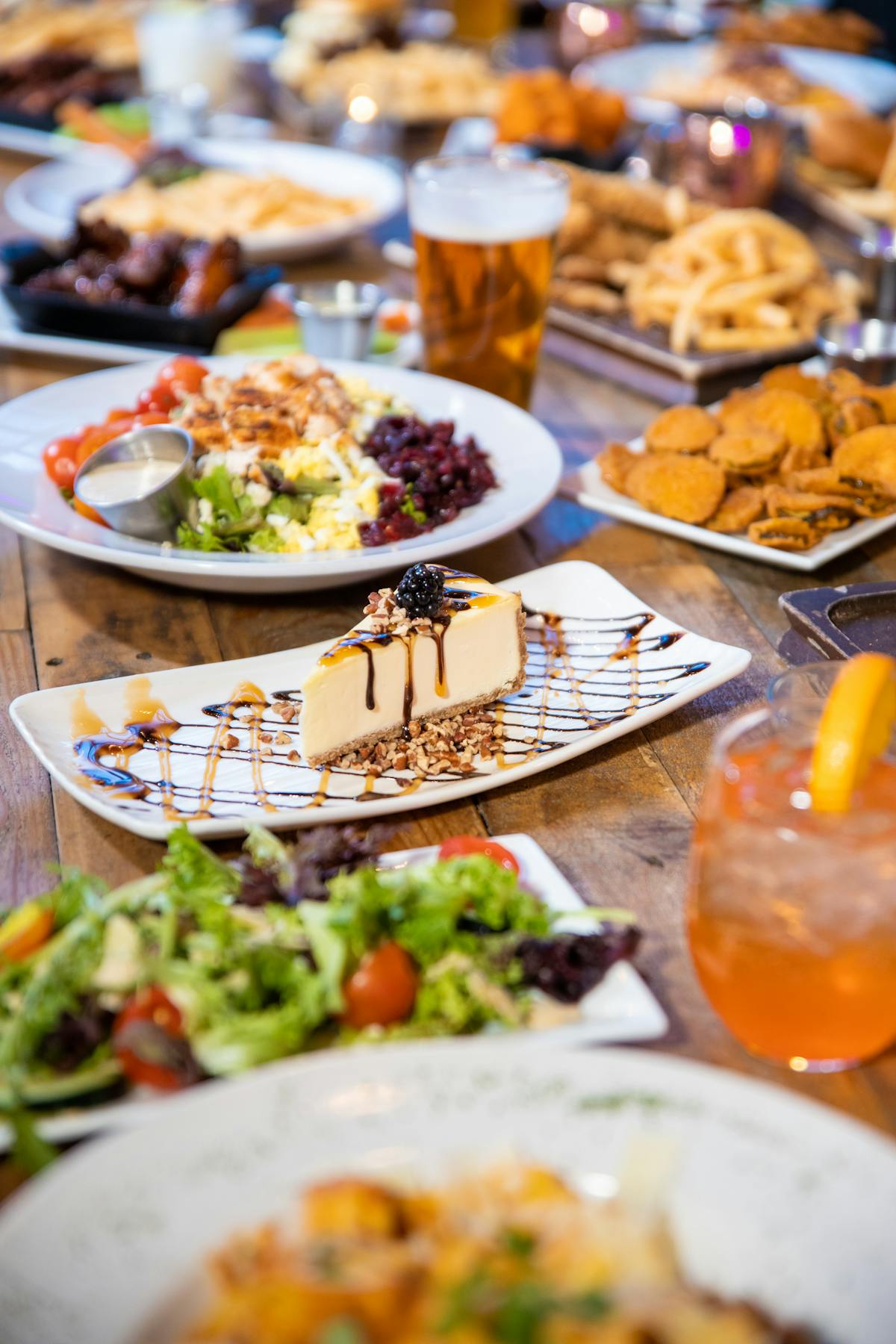 a bunch of food on a plate on a table