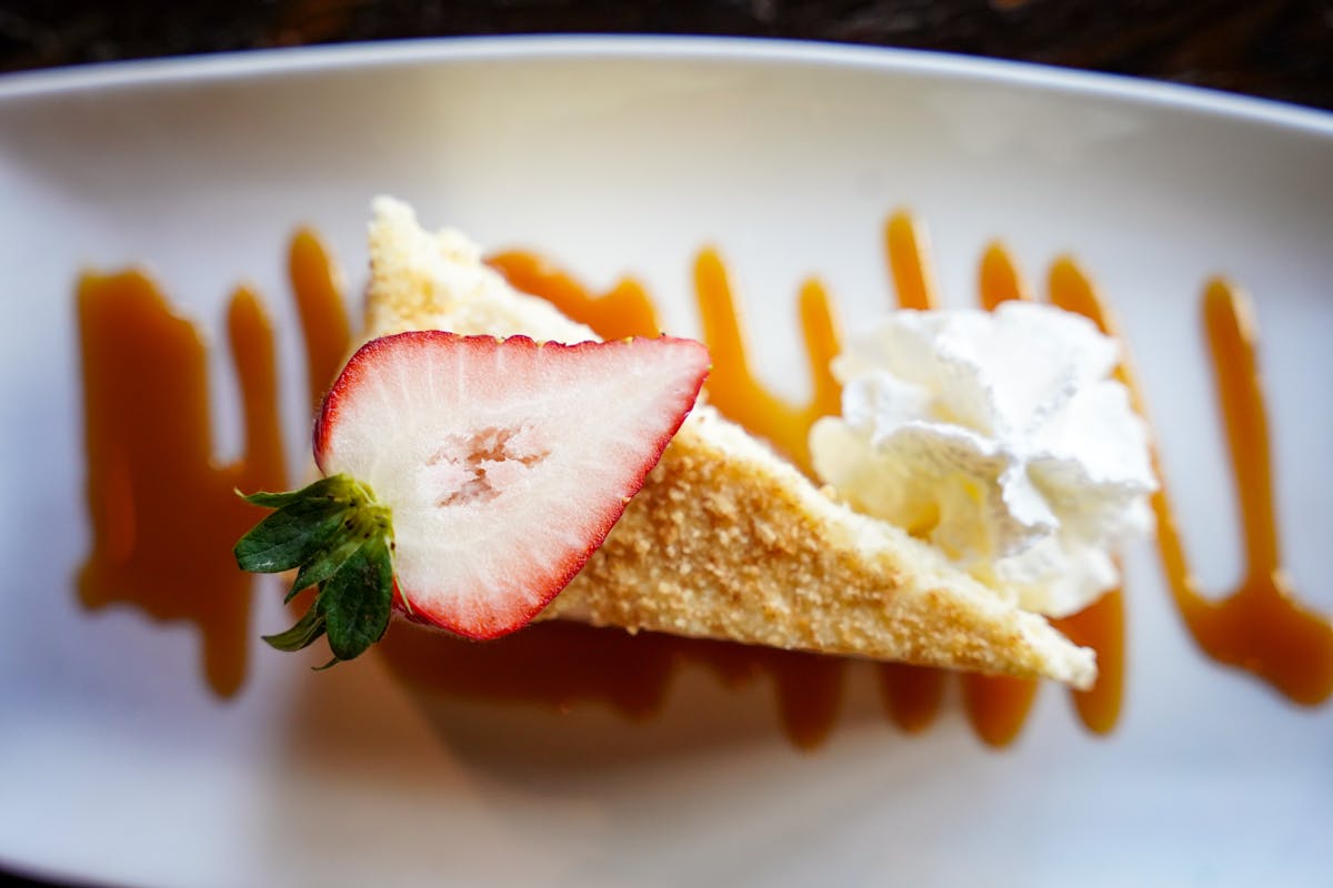 a piece of cake on a plate