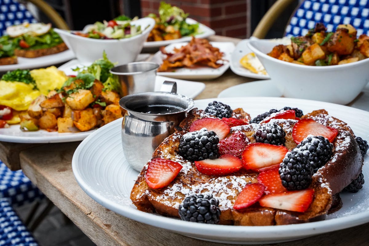 a plate of food on a table