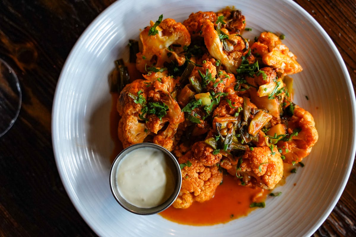 a plate of food on a table