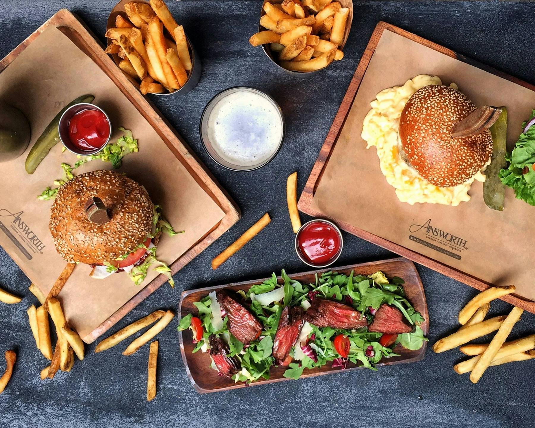 food on a table