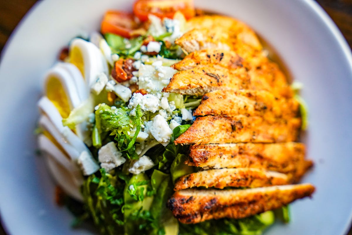 a close up of a plate of food