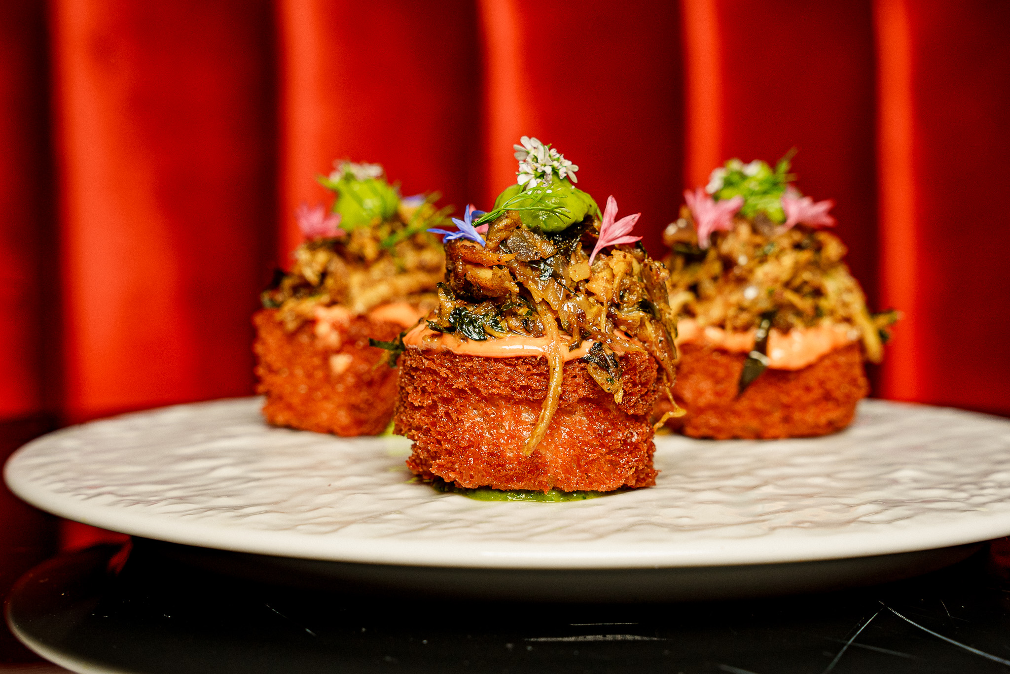 a plate of food on a table