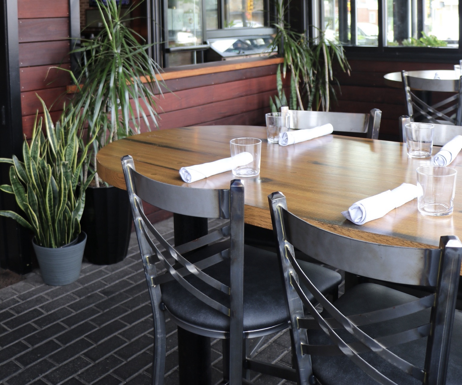 a table with utensils