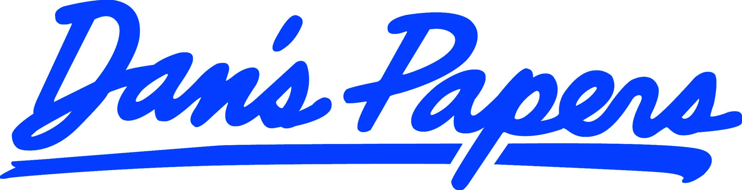 a blue text on a white background