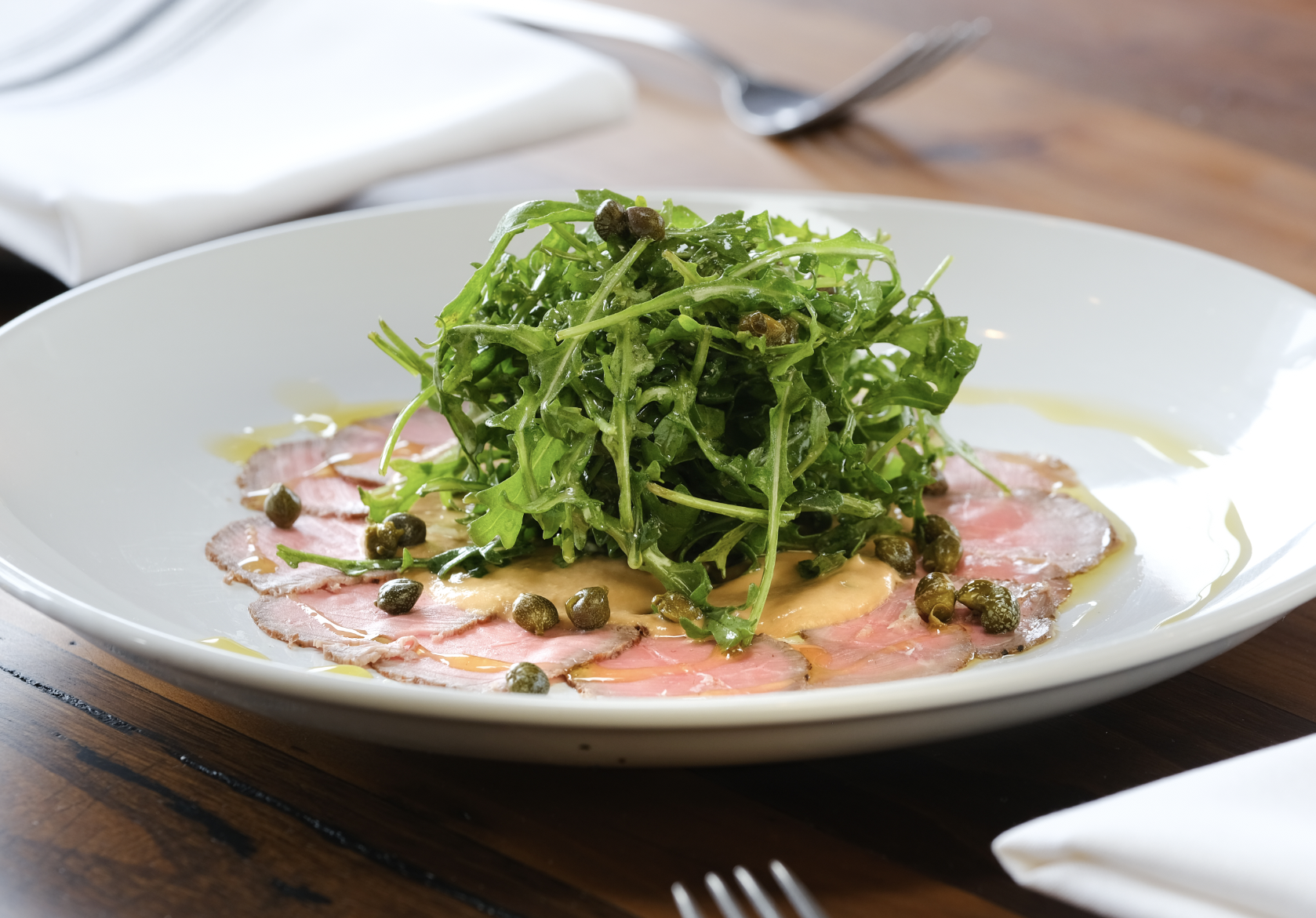 a plate of food on a table