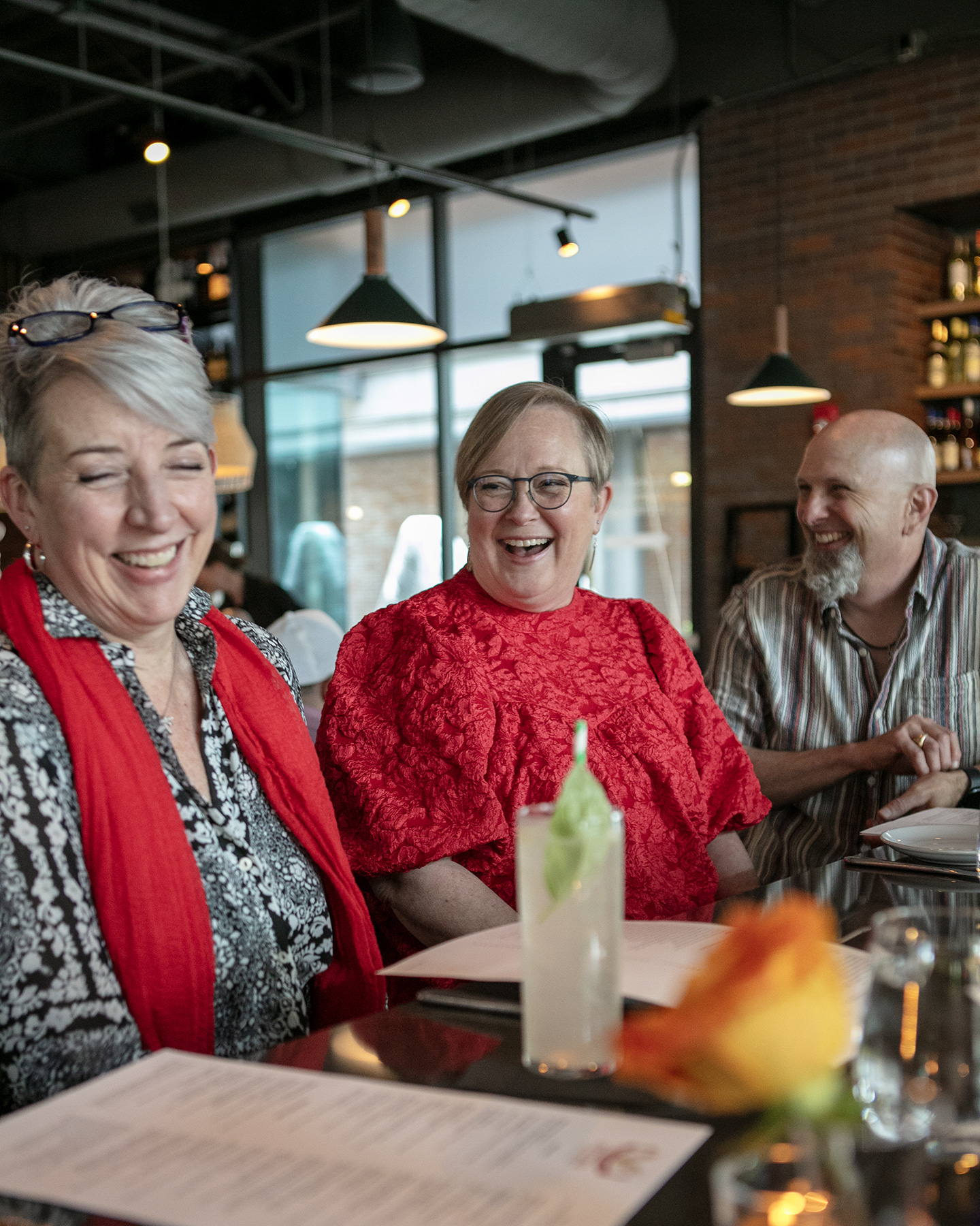 Kim Davis et al. sitting at a table