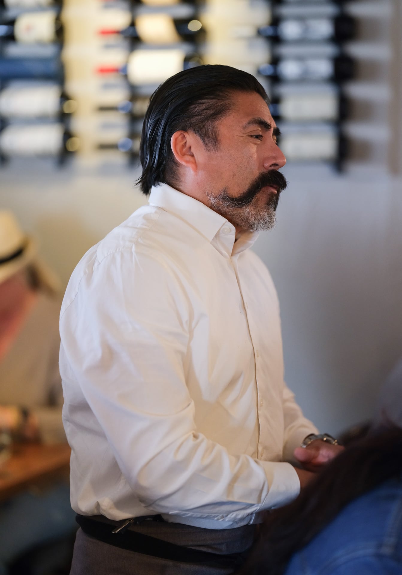 a man looking at the camera