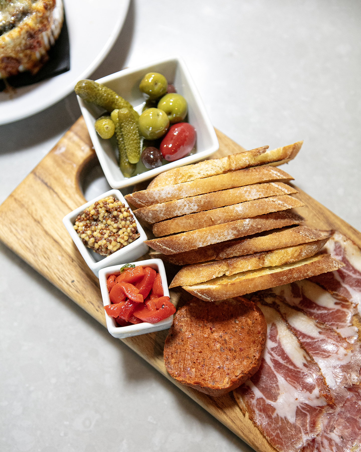 a tray of food on a plate