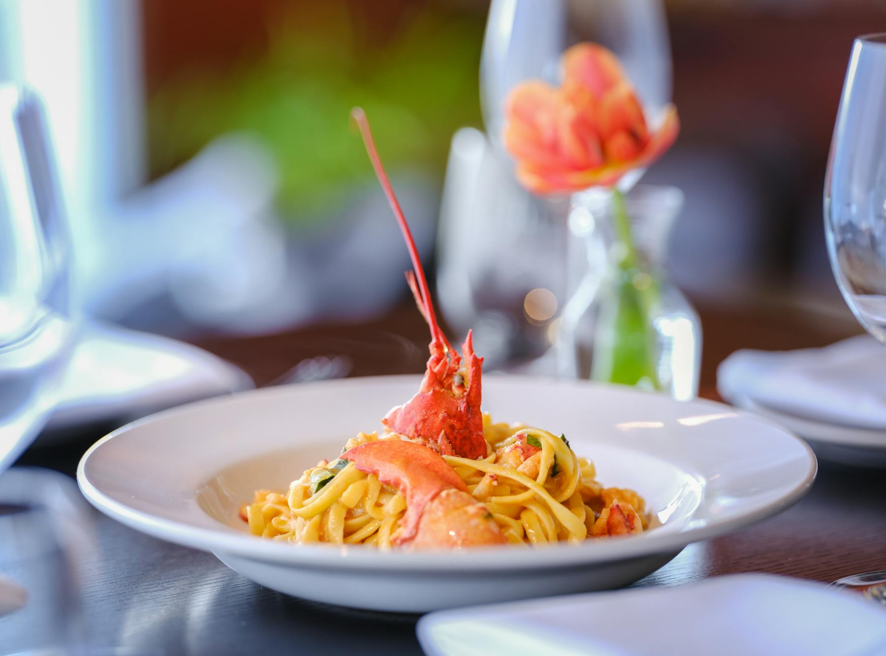 a close up of a plate of food on a table