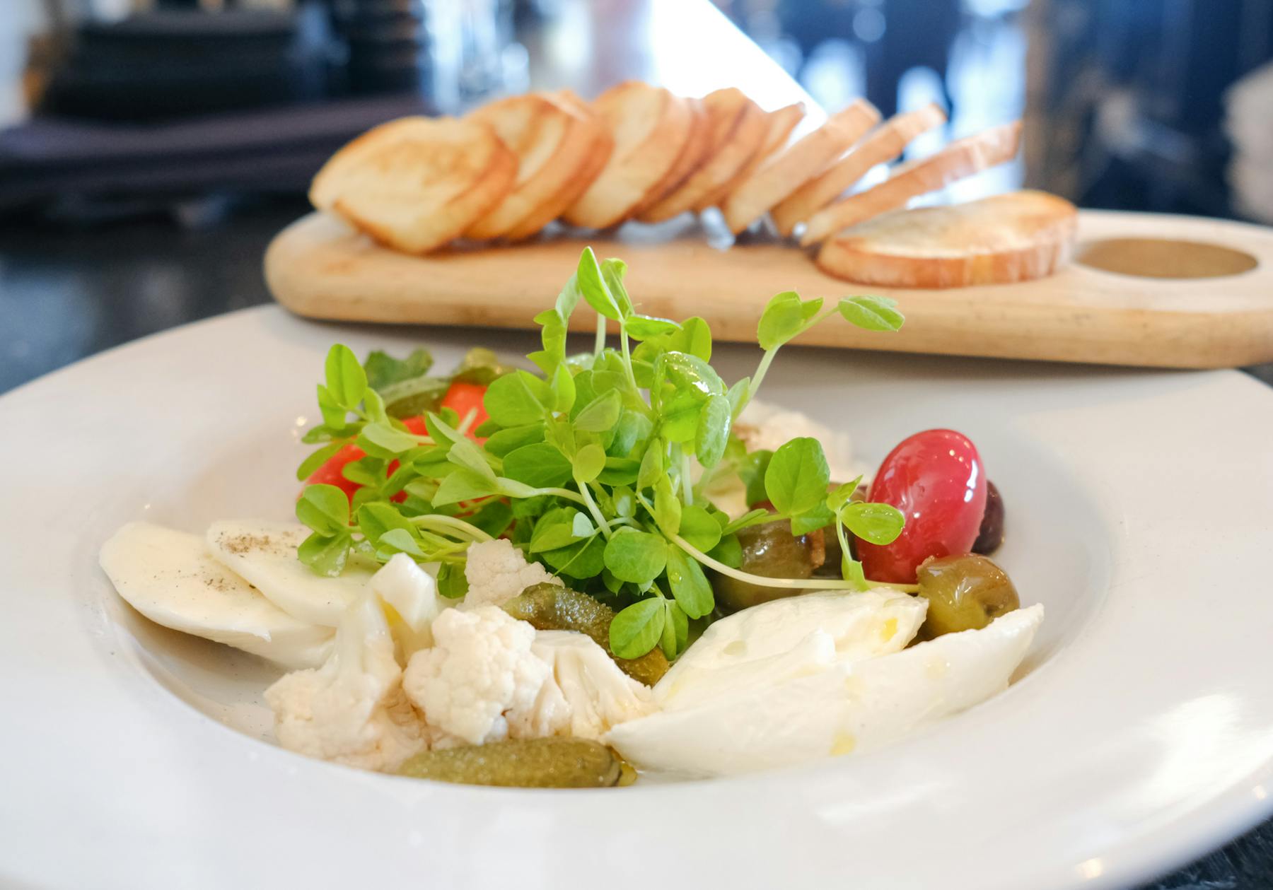 a plate of food on a table