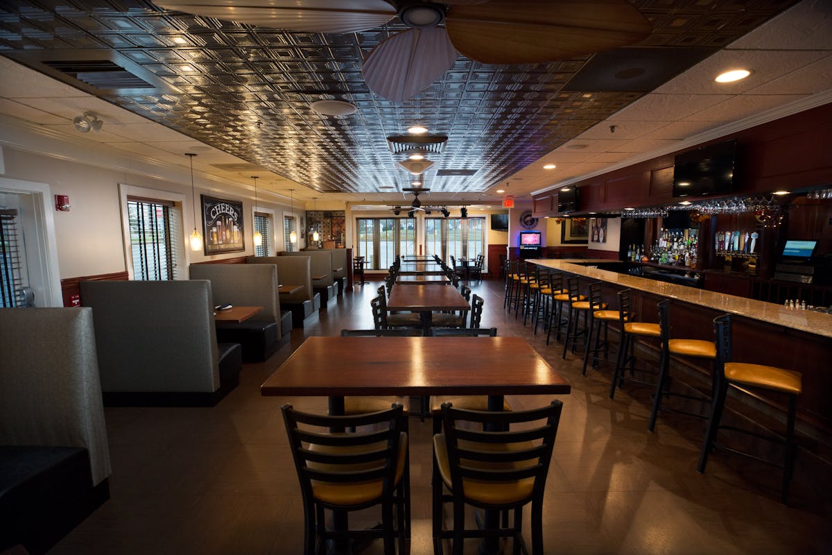 close up picture of empty tables