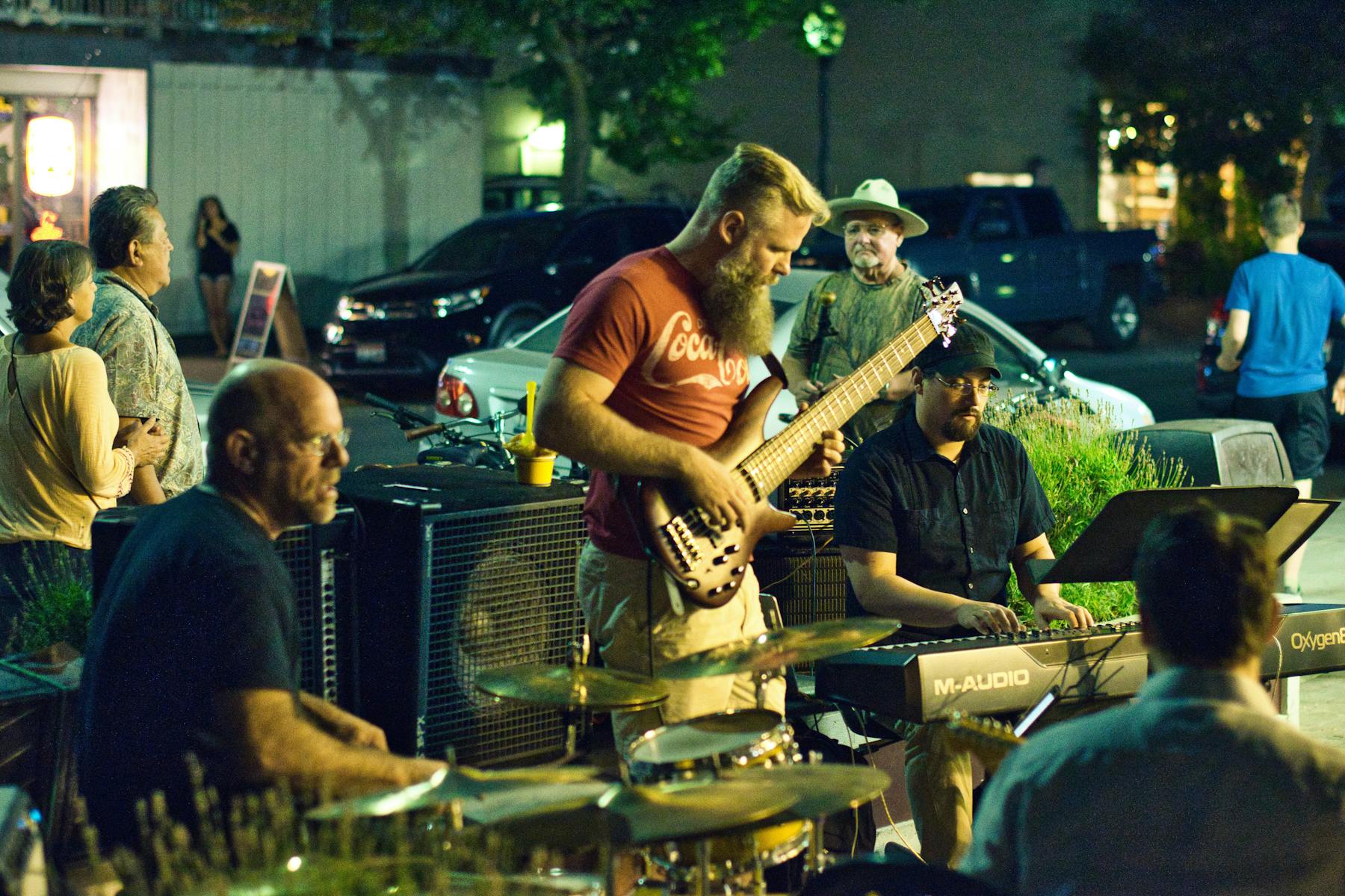 a band playing music