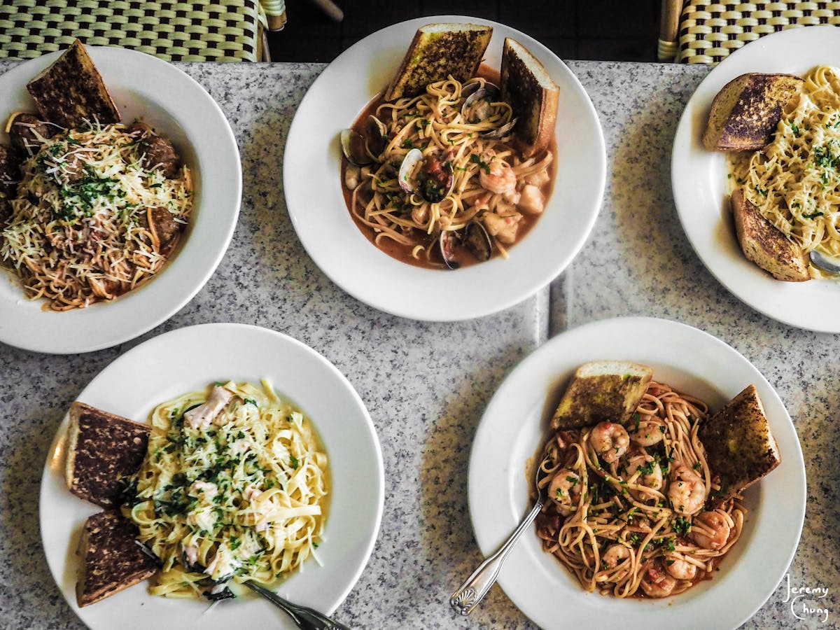 a bowl filled with different types of food on a plate