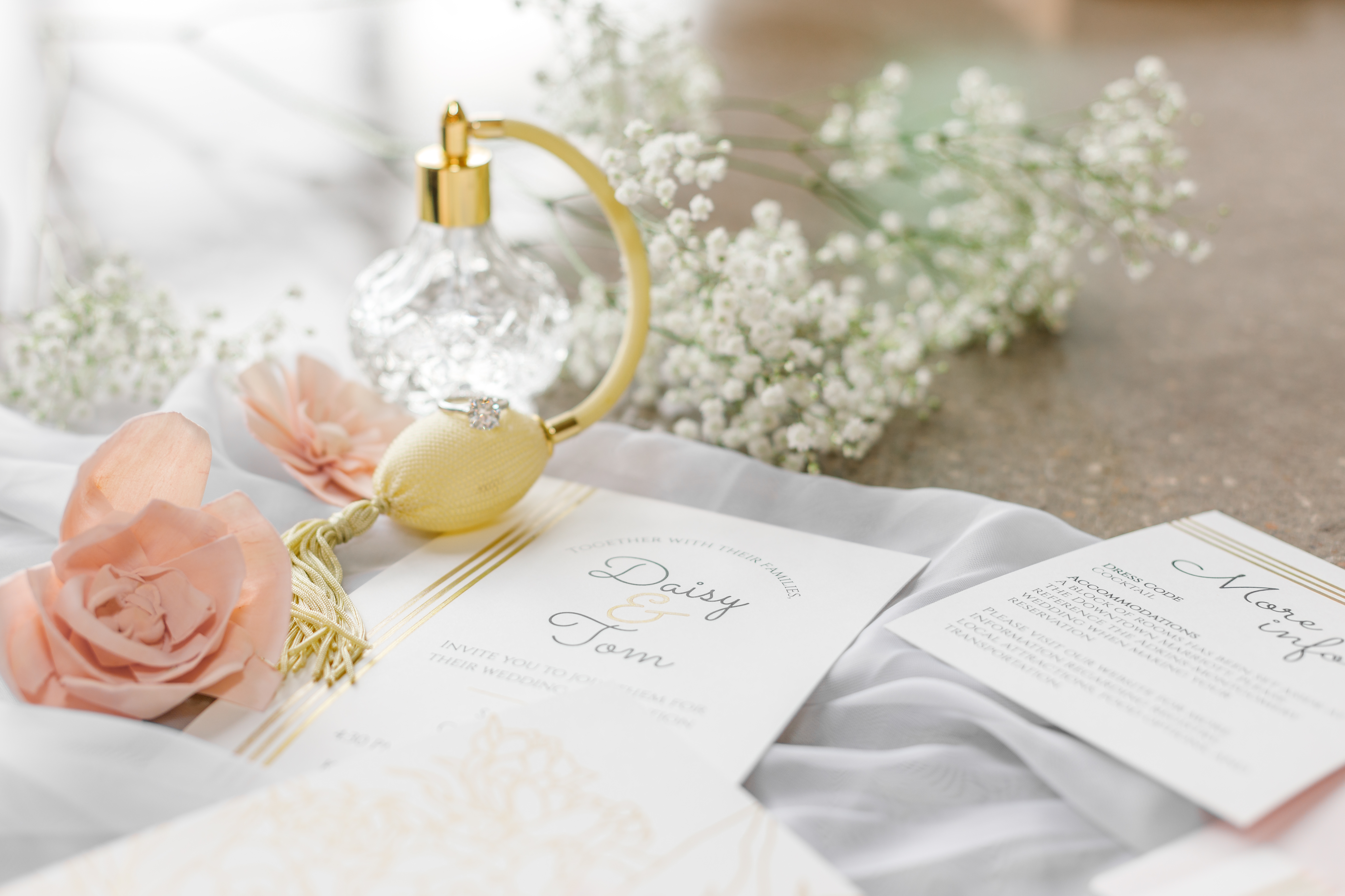 Flat lay for wedding