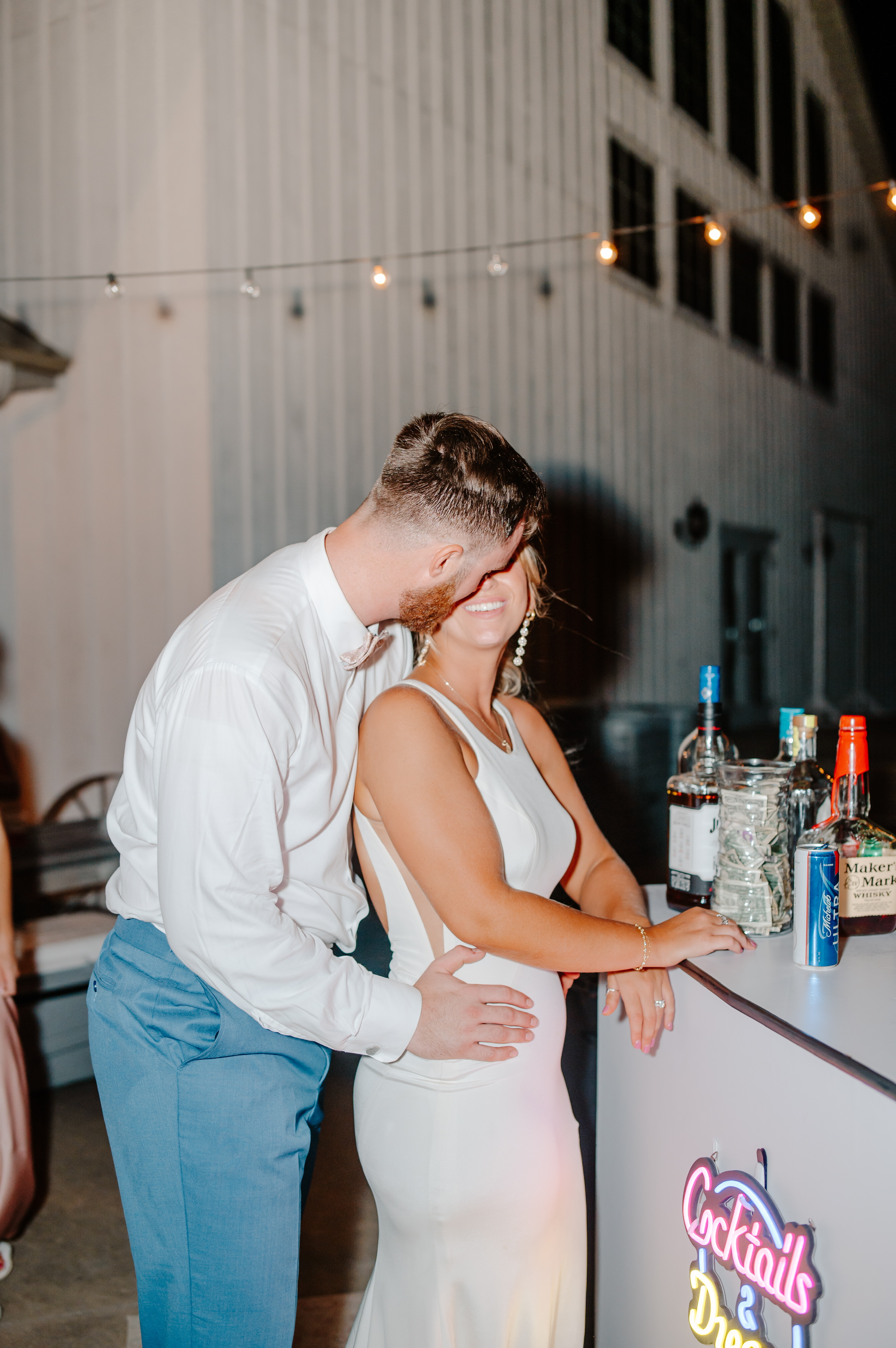 a man and a woman standing in a room