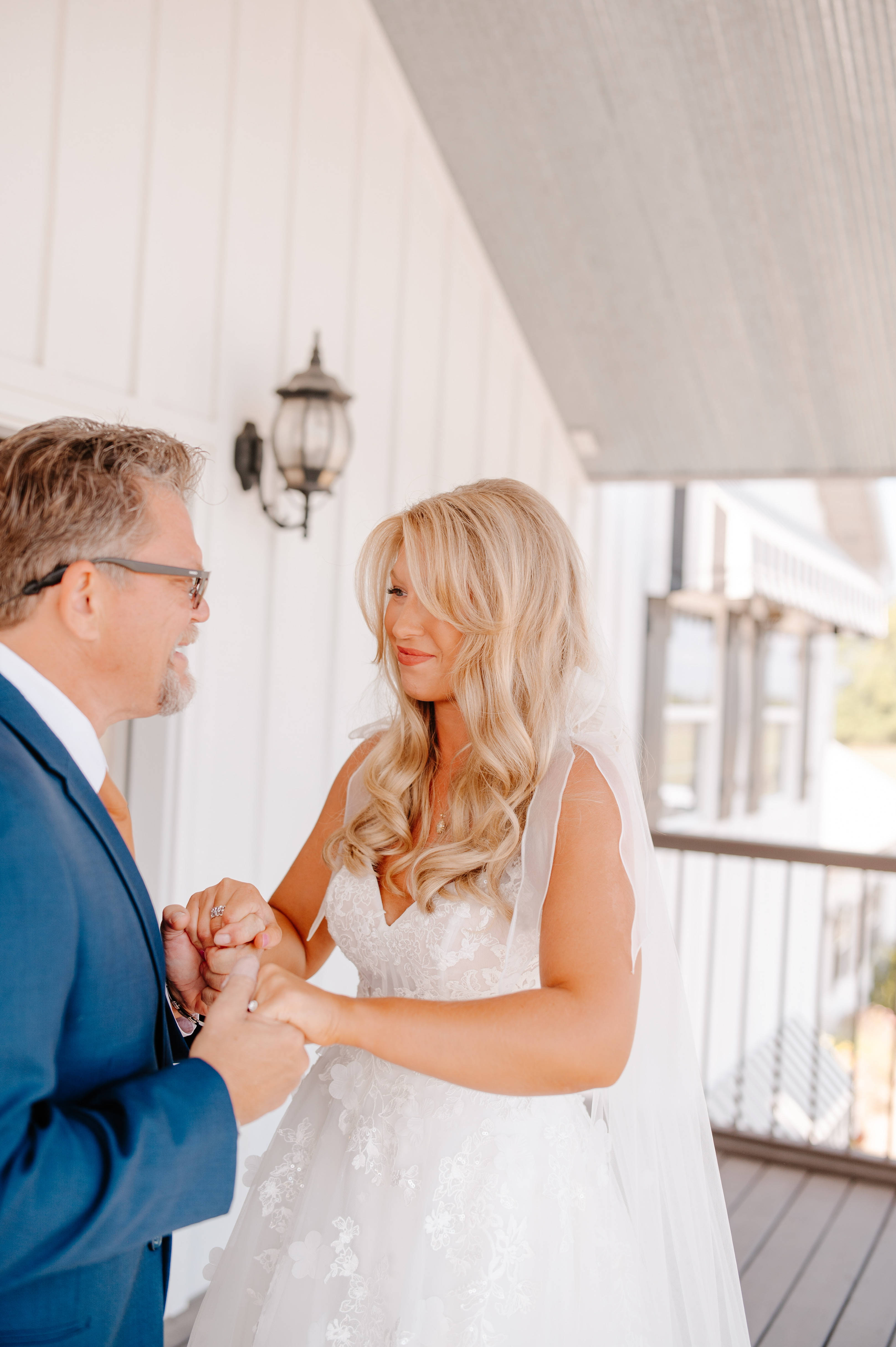 a man and a woman in a wedding dress