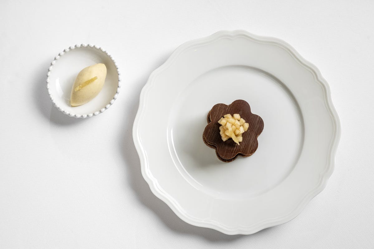 a dessert on a plate