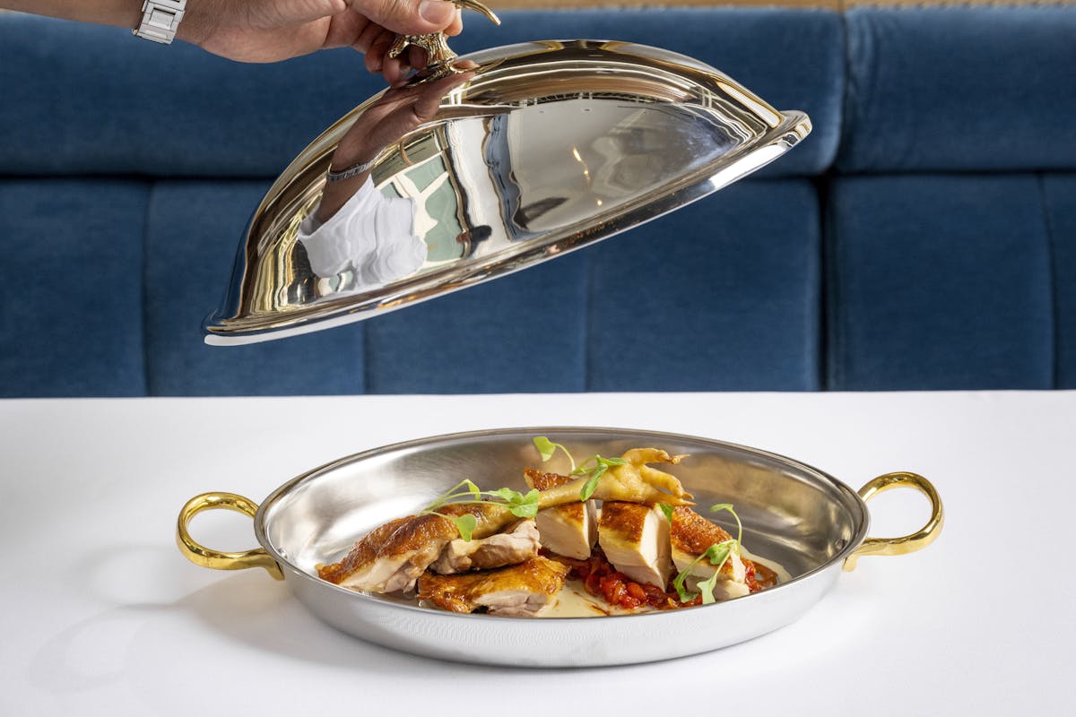 a plate of food on a table