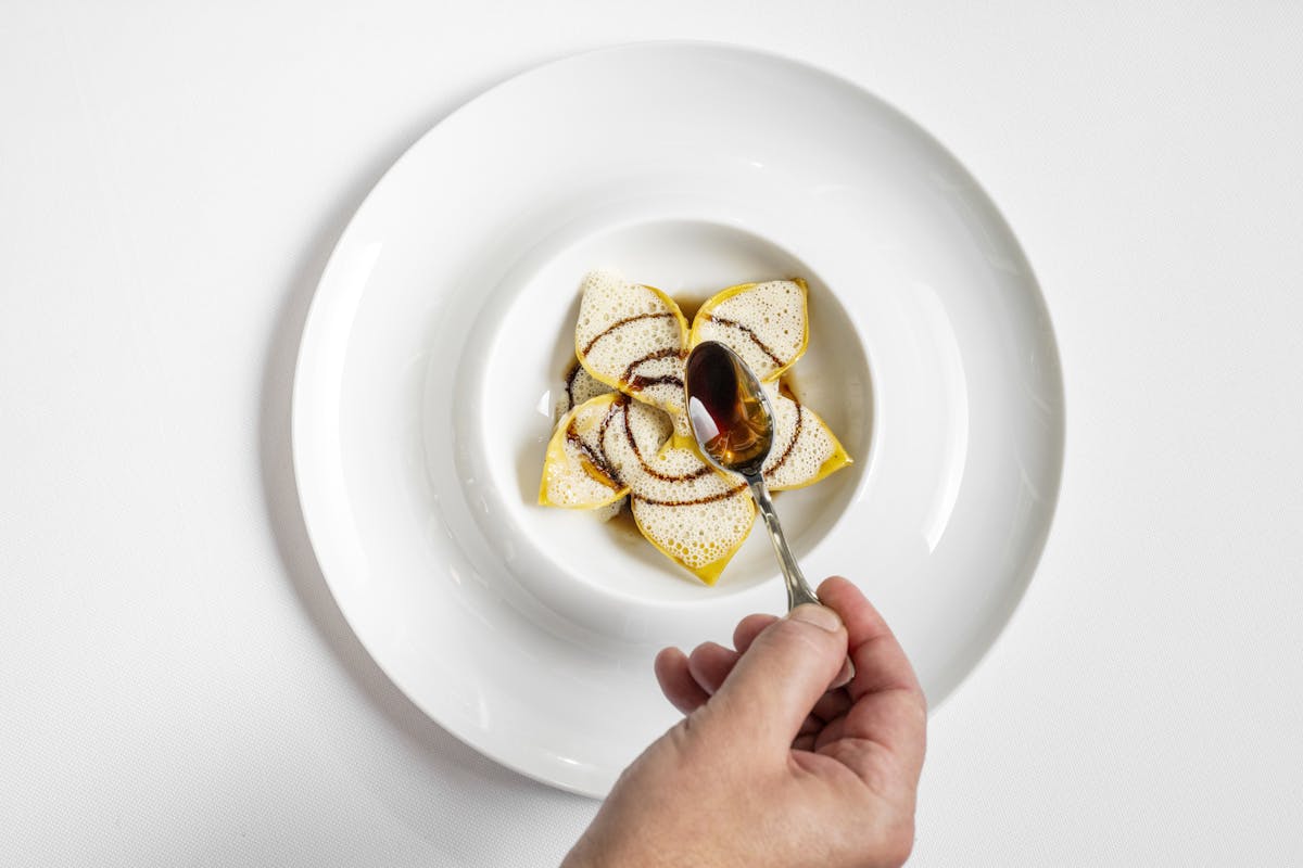 a dessert on a plate