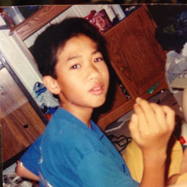 a boy taking a selfie
