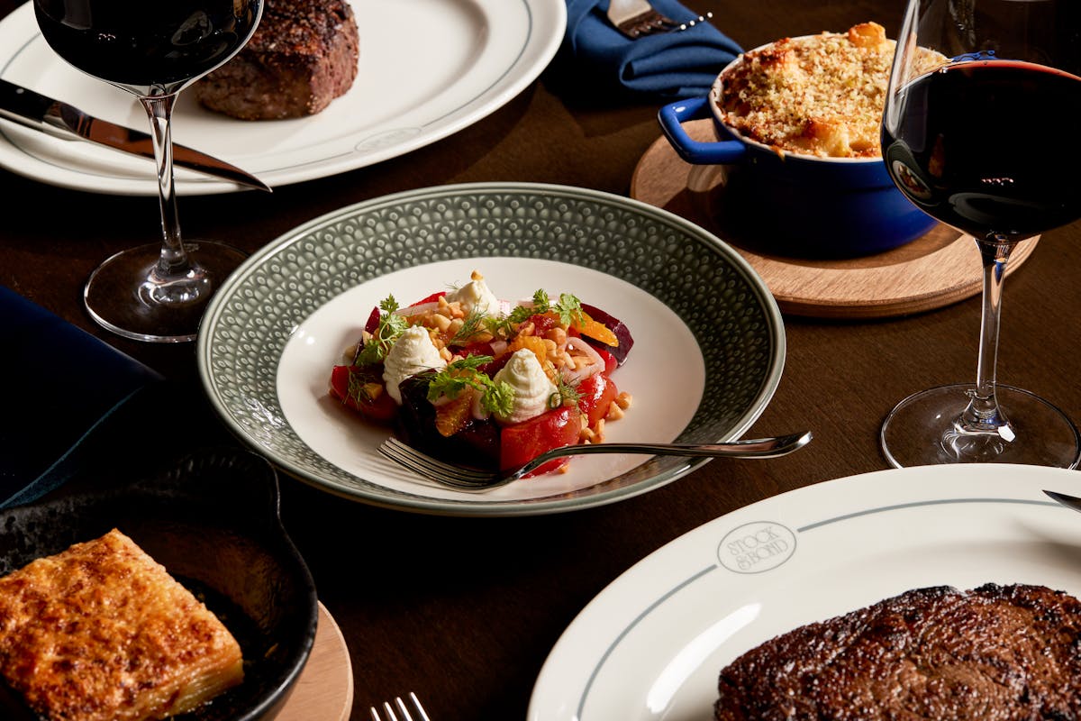 a plate of food on a table