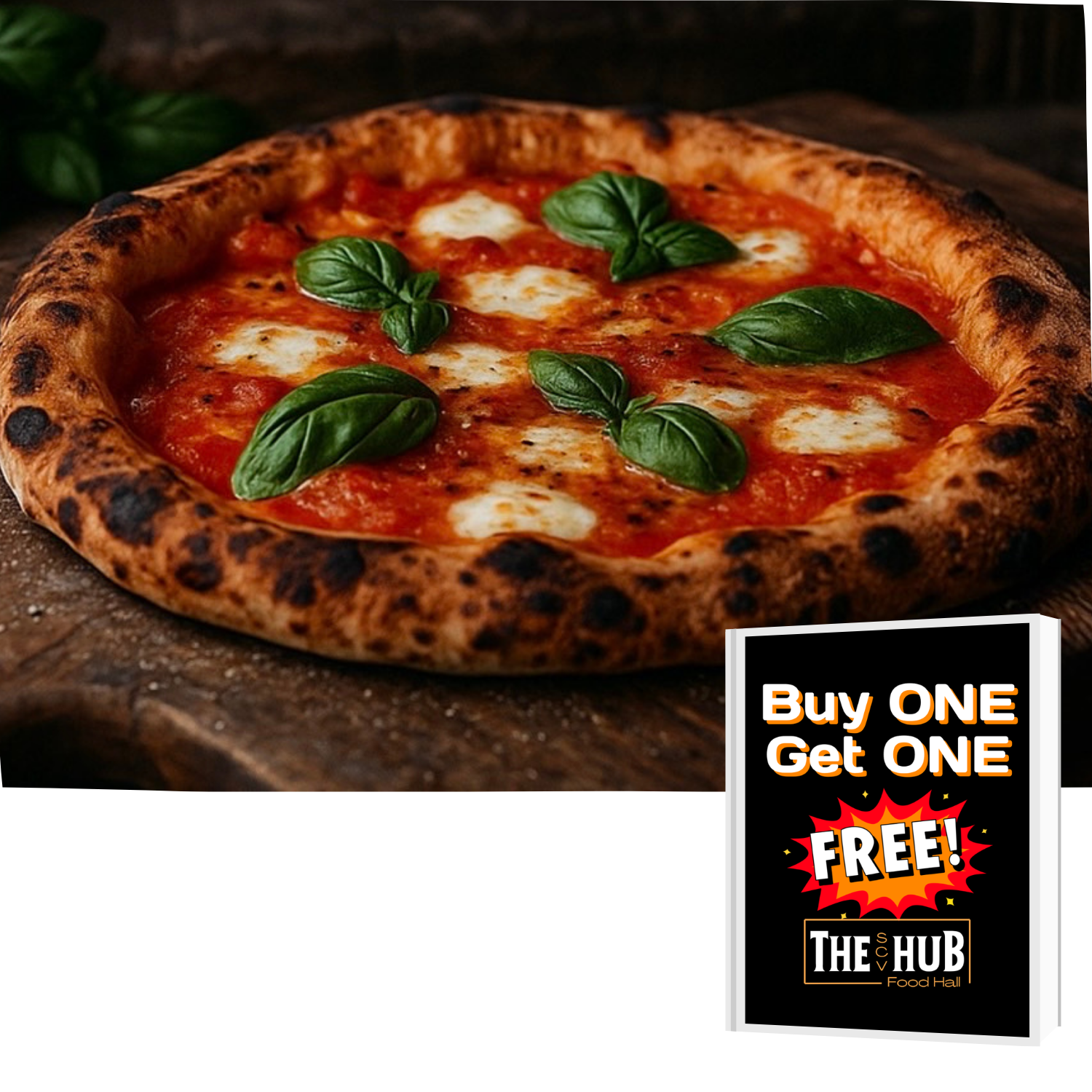 a pizza with basil leaves on top