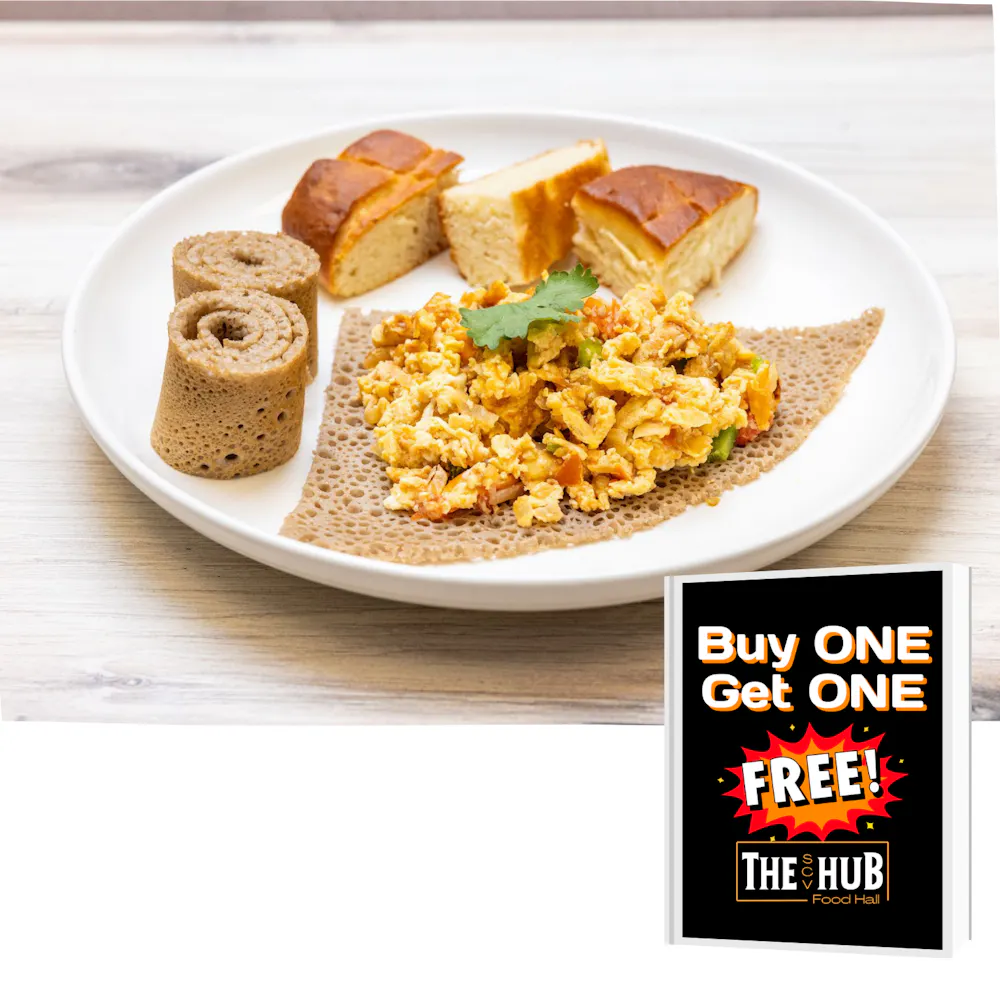 a plate of food on a table