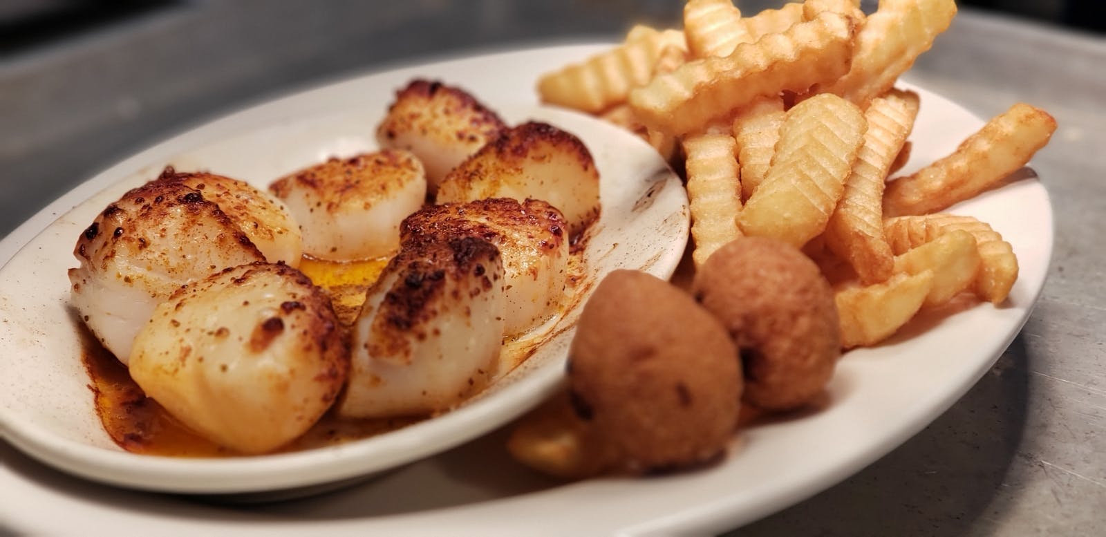 a close up of food on a plate