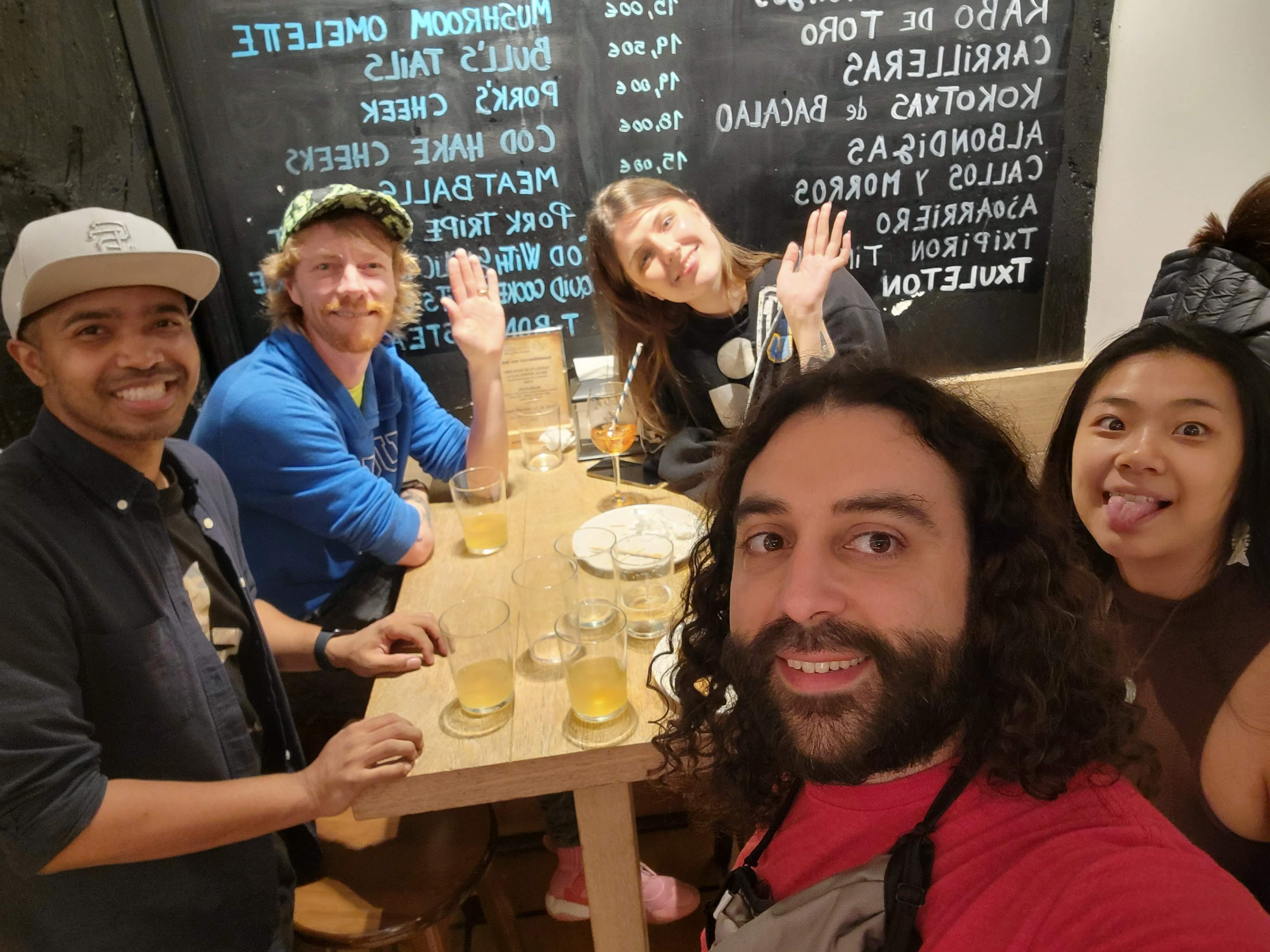 a group of people posing for the camera