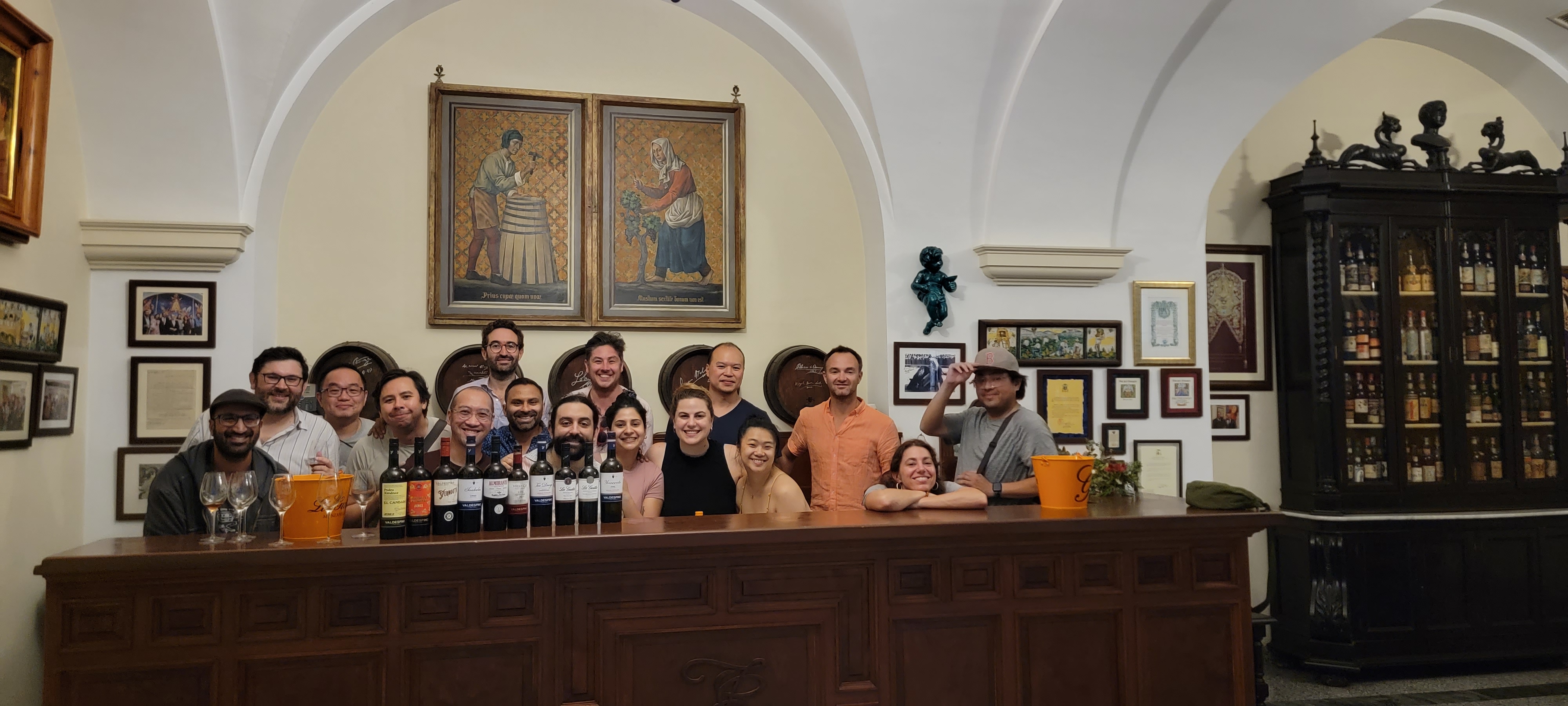 a group of people in a room