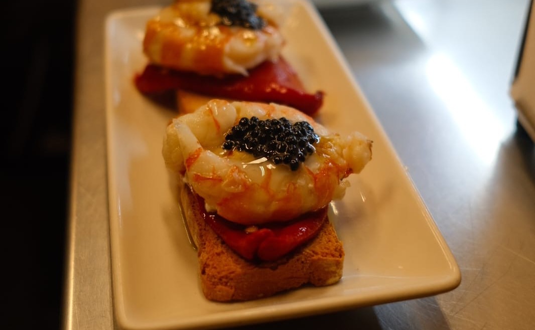 a tray of food on a plate