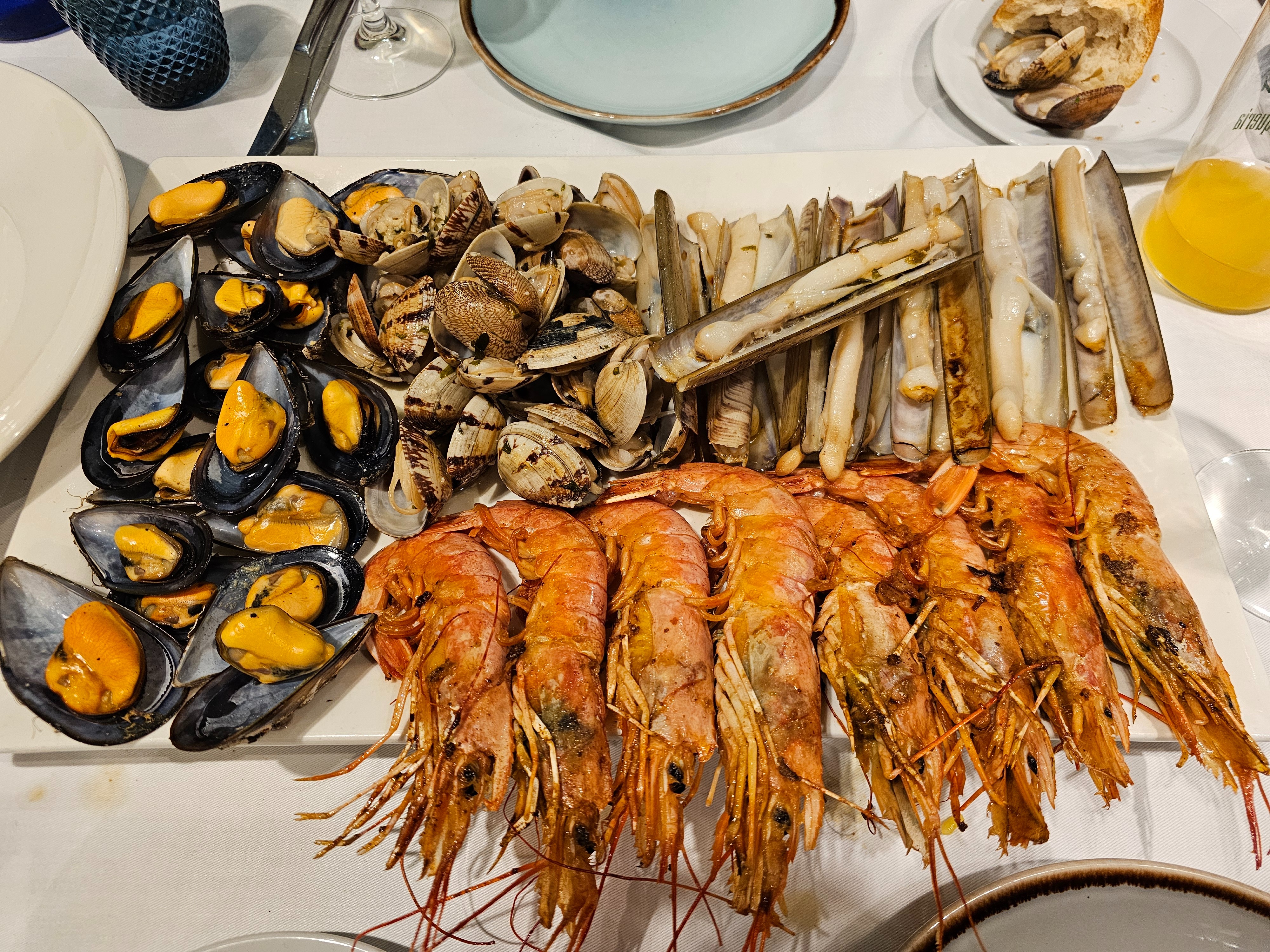 a plate full of food