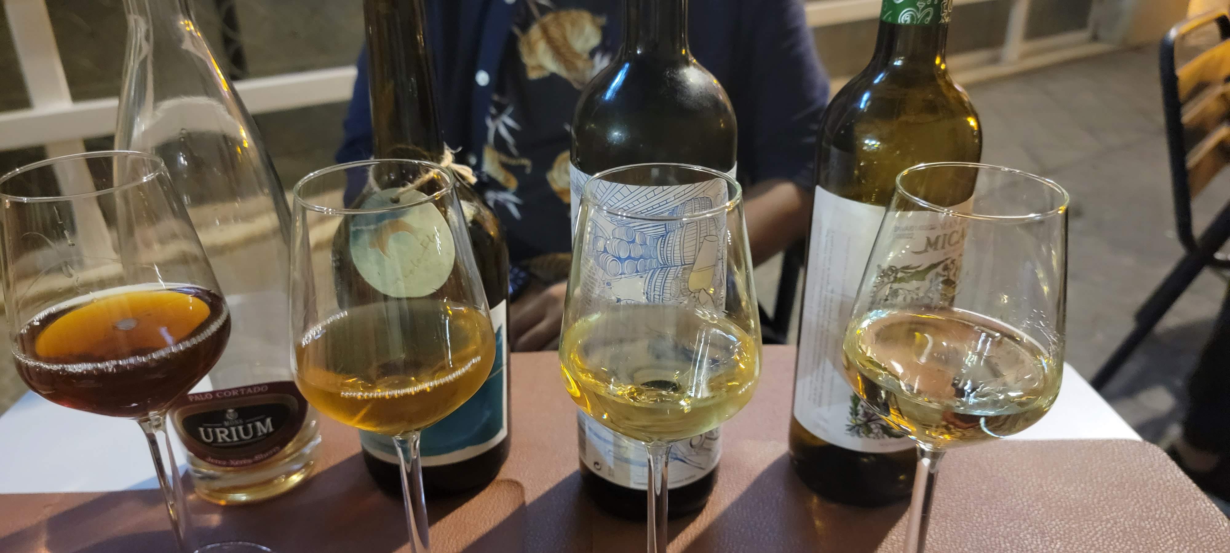 a glass of wine on a table