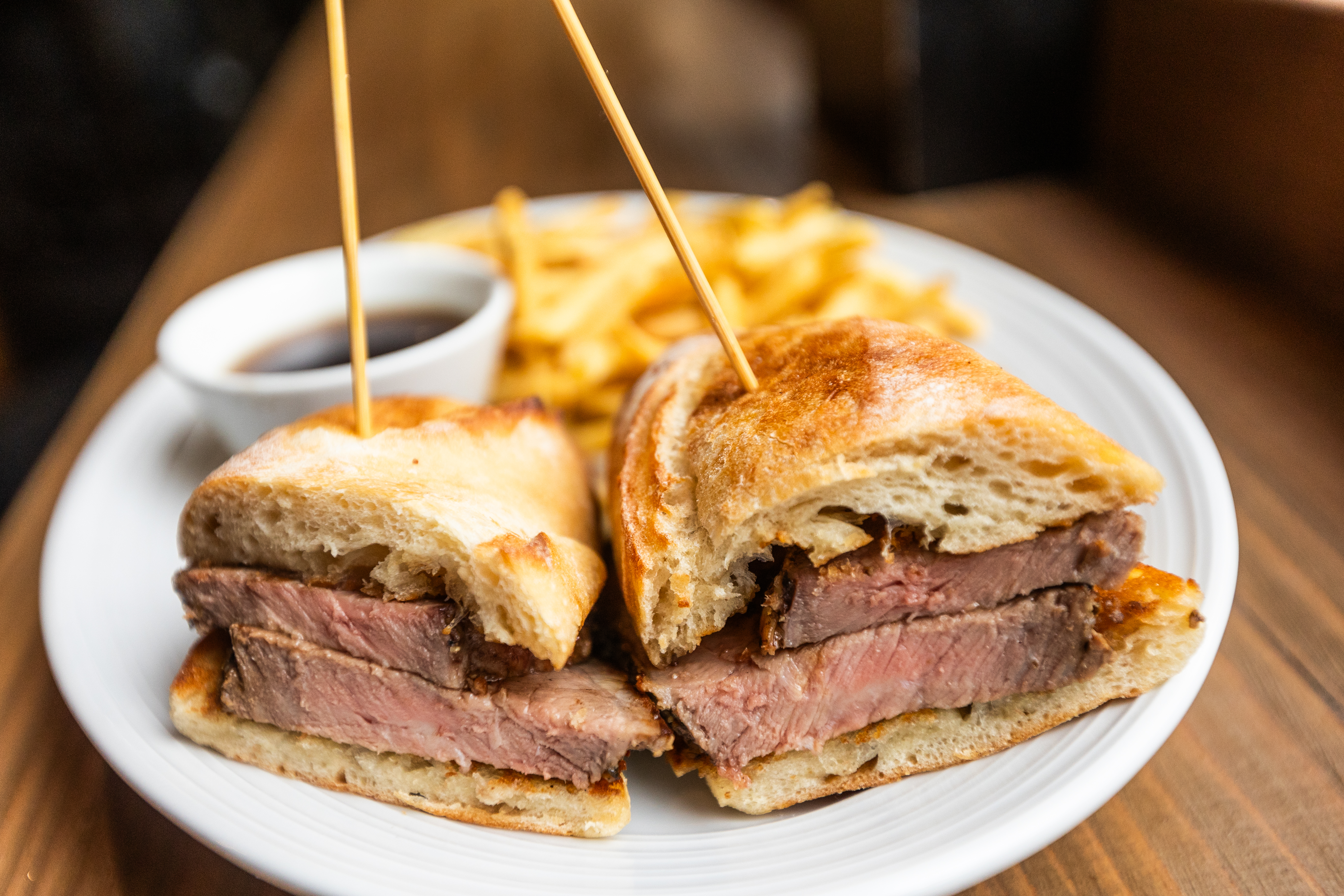 french dip and fries