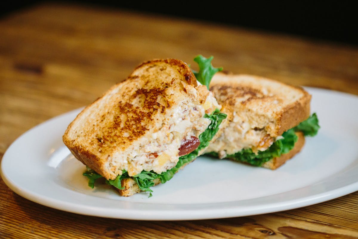 smoked chicken salad sandwich