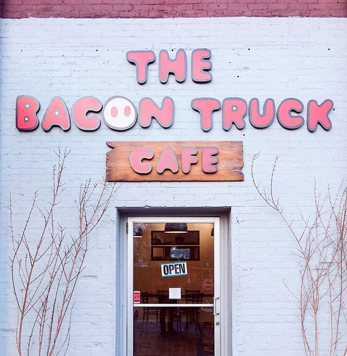 a sign on the side of a building