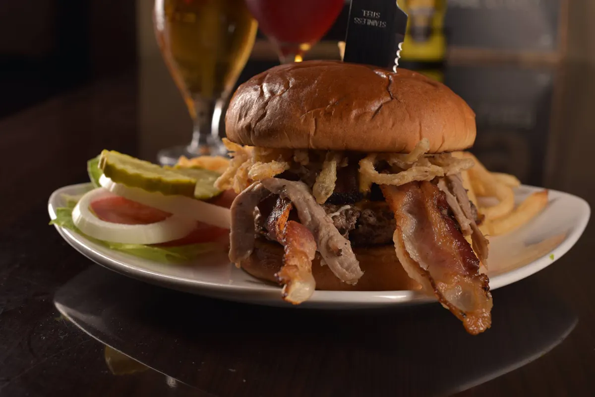 a close up of a sandwich on a plate
